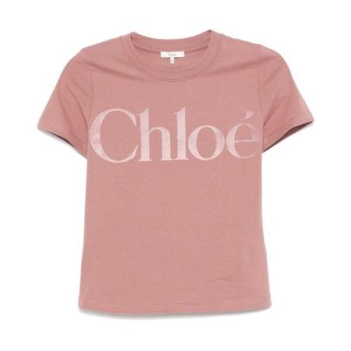 Chloé Stiliga Jersey T-shirts och Polos Pink, Dam