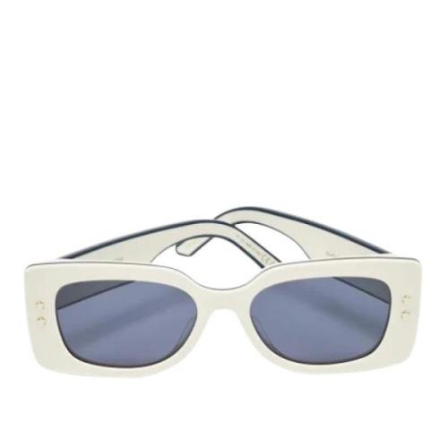 Dior Vintage Pre-owned Acetat solglasgon White, Dam