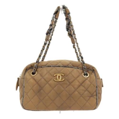 Chanel Vintage Pre-owned Laeder chanel-vskor Beige, Dam