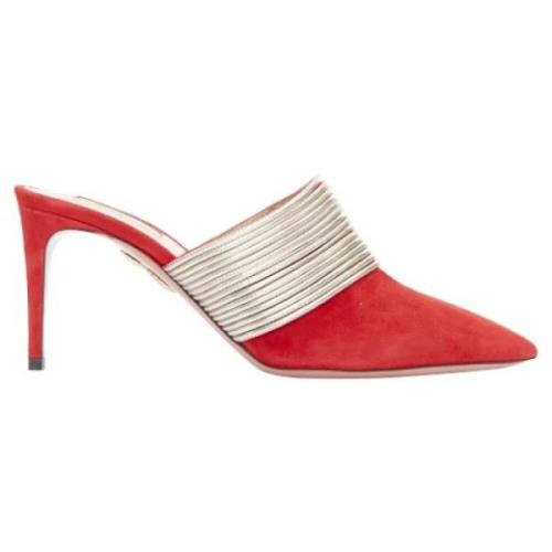 Aquazzura Pre-owned Pre-owned Mocka klackskor Red, Dam