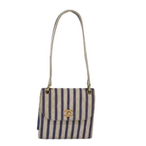 Chanel Vintage Pre-owned Canvas chanel-vskor Blue, Dam