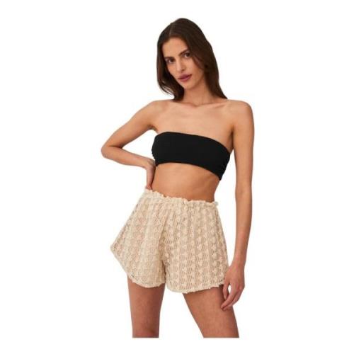 Undress Code Delicate Side-Tie Shorts Sand Beige, Dam