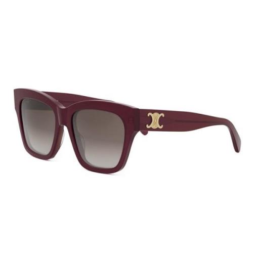 Celine Bordeaux solglasögon med bruna gradientglas Red, Dam