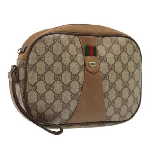 Gucci Vintage Pre-owned Laeder kuvertvskor Beige, Dam