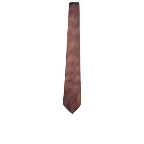 Canali Elegant Sidenslips med Diamantmönster Brown, Herr