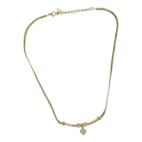 Dior Vintage Pre-owned Metall halsband Yellow, Dam