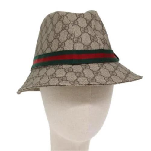 Gucci Vintage Pre-owned Tyg hattar-och-kepsar Brown, Dam