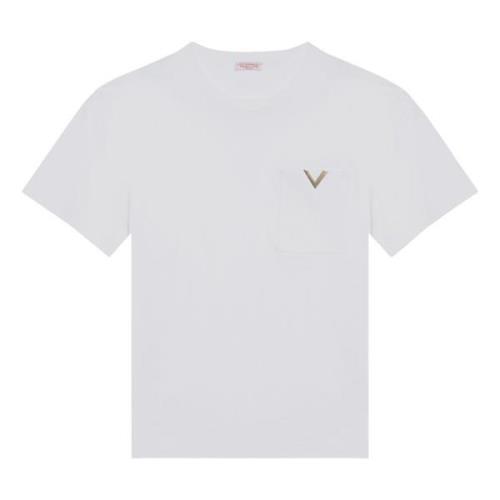 Valentino Garavani Kortärmad rund hals T-shirt White, Herr