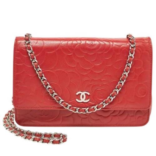 Chanel Vintage Pre-owned Laeder plnbcker Red, Dam