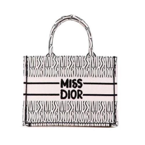 Dior Vintage Pre-owned Canvas totevskor White, Dam