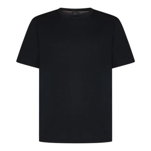 Brioni Svart Bomull Crewneck T-shirt Black, Herr