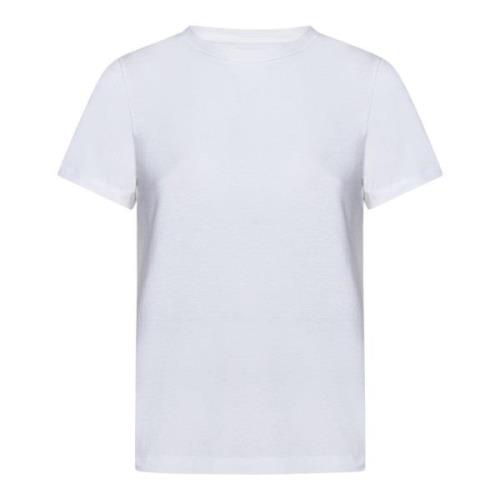 Khaite Vit Bomull Crewneck T-Shirt White, Dam