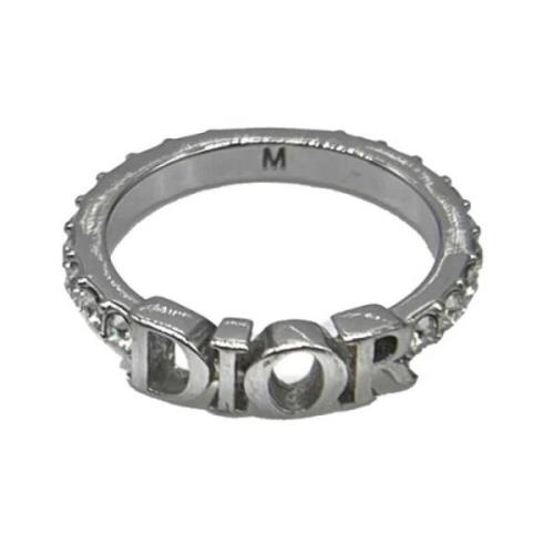 Dior Vintage Pre-owned Tyg ringar Gray, Dam