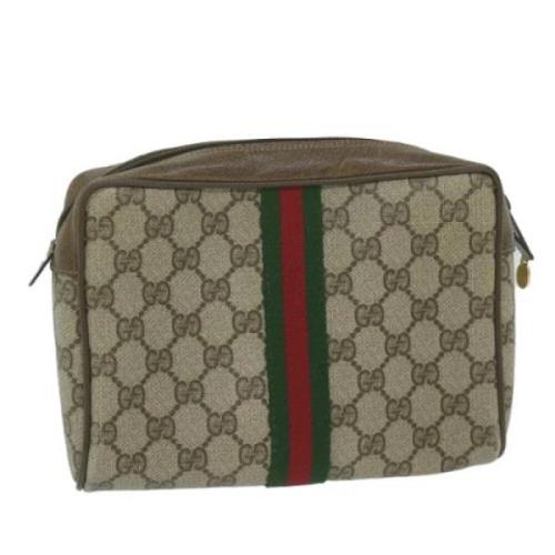 Gucci Vintage Pre-owned Canvas kuvertvskor Beige, Dam