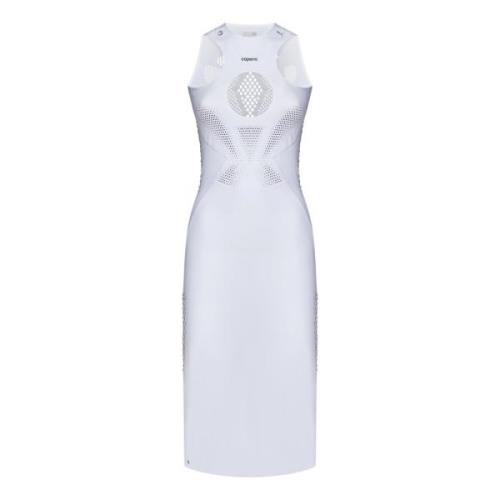 Coperni Vit Midi Klänning med Cut-Out White, Dam