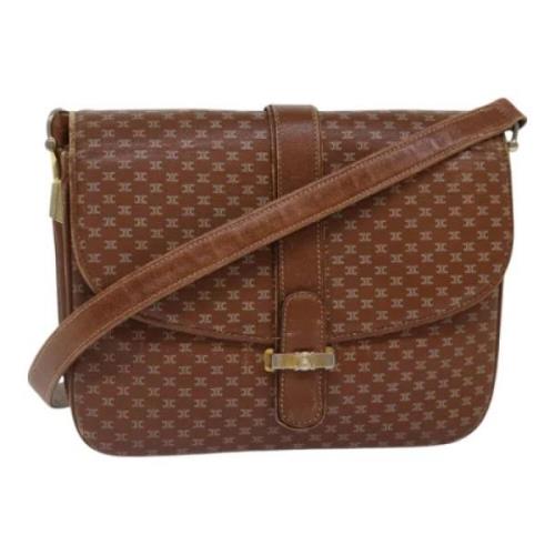 Celine Vintage Pre-owned Canvas axelremsvskor Brown, Dam