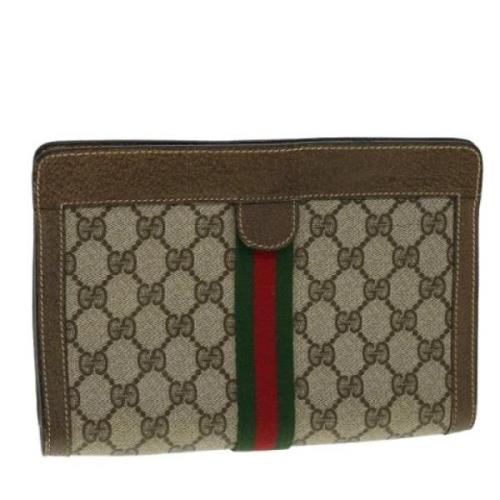 Gucci Vintage Pre-owned Canvas kuvertvskor Beige, Dam