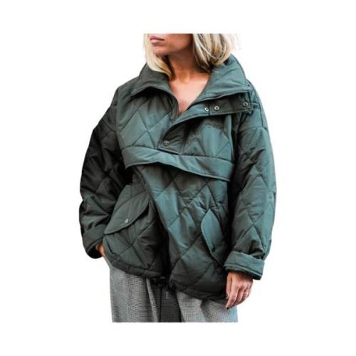 Margaux Lonnberg Logan Army Oversized Blouson Jacka Green, Dam