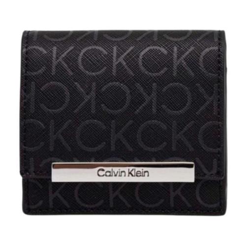 Calvin Klein Dam Tri-Fold Plånbok Black, Dam