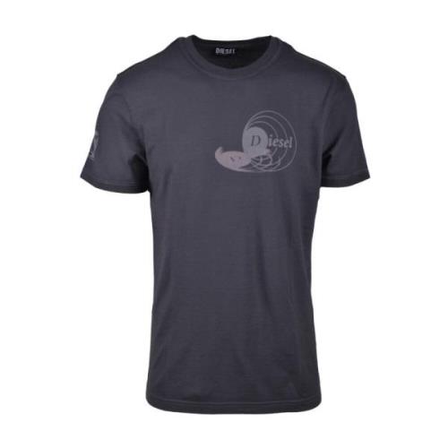 Diesel Grafiskt Tryck T-shirt Vår/Sommar Bomull Gray, Herr