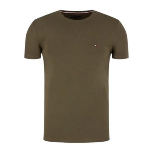 Tommy Hilfiger Slim Fit Stretch Tee för Män Green, Herr