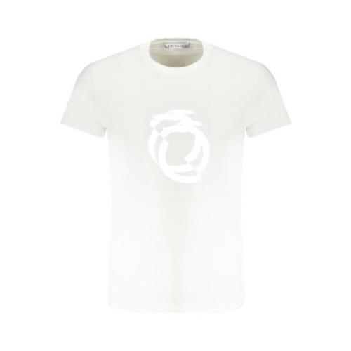 Trussardi Bomull Logo Print Kortärmad T-shirt White, Dam