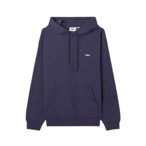 Obey Modig Huva Fleece Tröja Blue, Herr