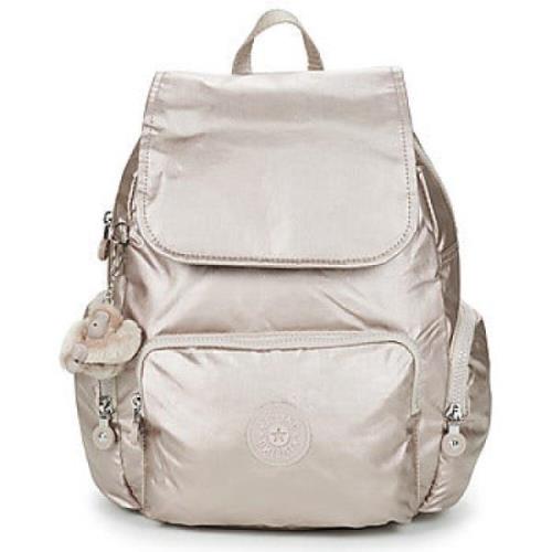 Kipling City Zip Ryggsäck Silver Kvinnor Gray, Dam