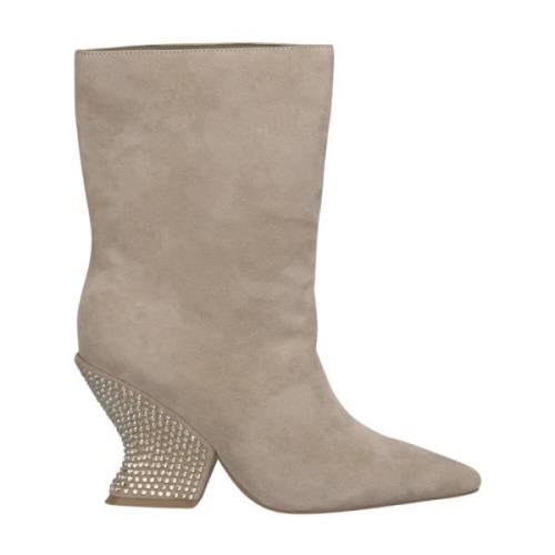 Alma EN Pena Ankelboots med strassklack Gray, Dam