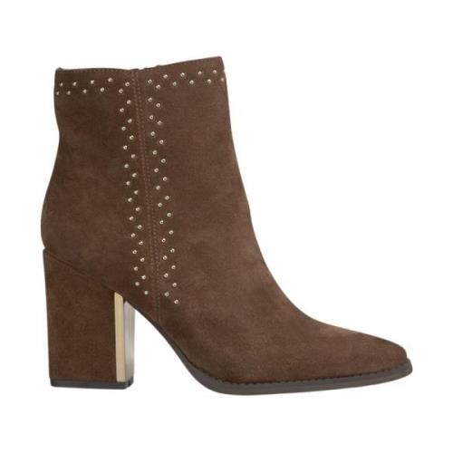 Alma EN Pena Side zip studded bootie Brown, Dam