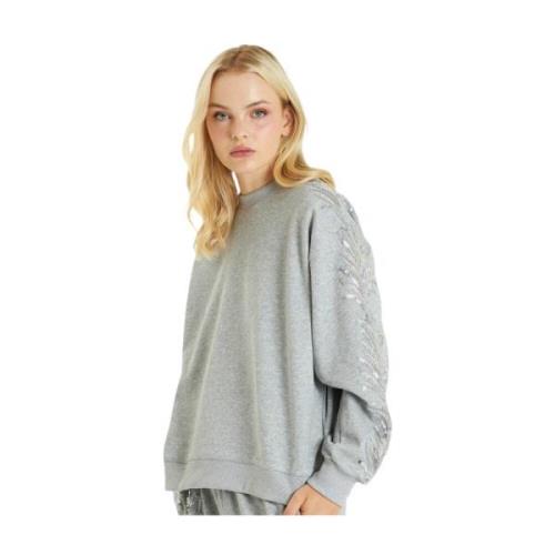 Alma EN Pena Sweatshirt med paljett detaljer Gray, Dam