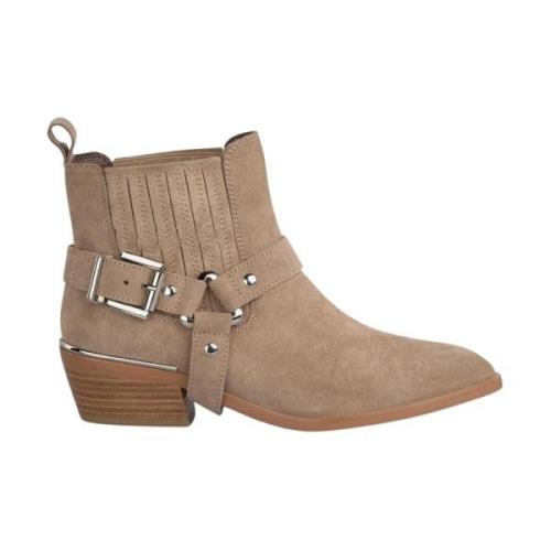 Alma EN Pena Cowboy ankelboots Beige, Dam