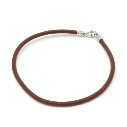 Bvlgari Vintage Pre-owned Laeder halsband Brown, Dam