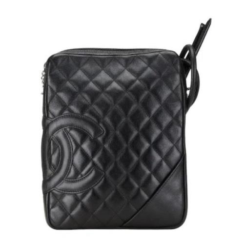 Chanel Vintage Pre-owned Laeder crossbodyvskor Black, Dam