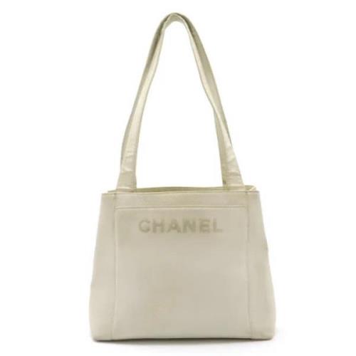 Chanel Vintage Pre-owned Laeder totevskor White, Dam