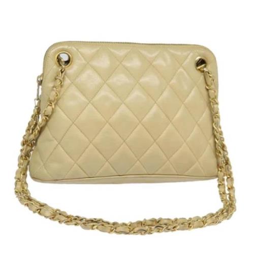 Chanel Vintage Pre-owned Laeder chanel-vskor Beige, Dam