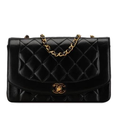 Chanel Vintage Pre-owned Laeder crossbodyvskor Black, Dam