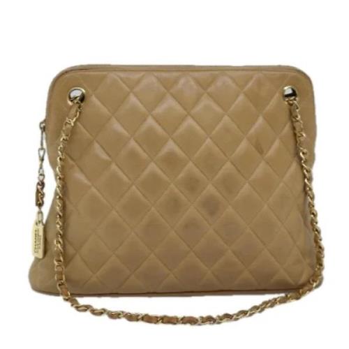 Chanel Vintage Pre-owned Laeder chanel-vskor Beige, Dam