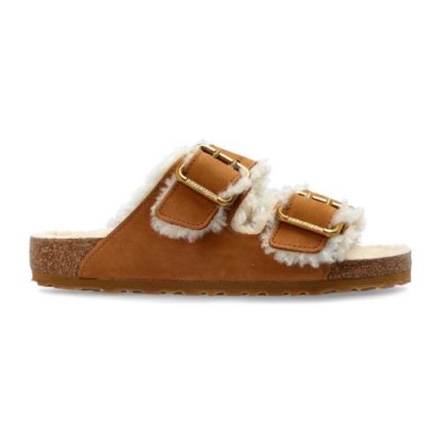 Birkenstock Sandaler Arizona Bold Shearling Brown, Herr