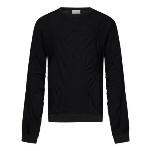 ROA Svart Jacquard Sweatshirt Aw24 Black, Herr