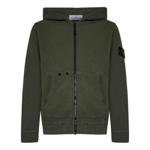 Stone Island Grön Huva med Dragkedja Green, Herr