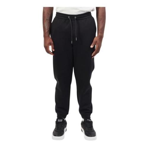 Armani Exchange Svarta Sweatpants med Dragsko i Midjan Black, Herr