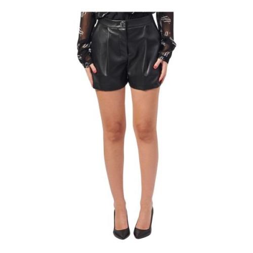 Armani Exchange Högmidjade svarta shorts med fickor Black, Dam