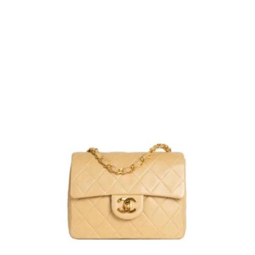 Chanel Vintage Pre-owned Laeder chanel-vskor Beige, Dam