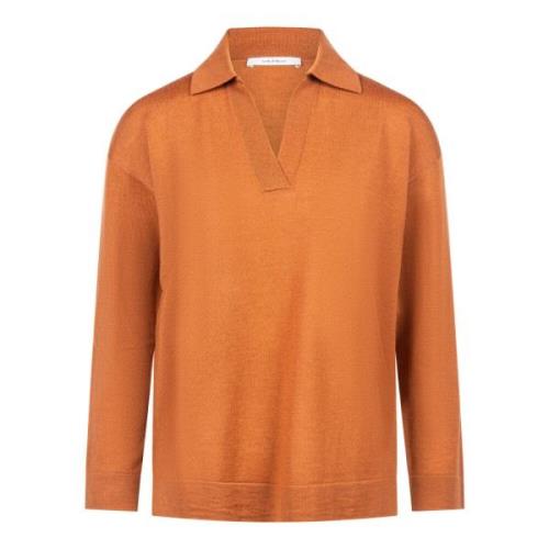 Maliparmi Stiliga Sweaters Kollektion Orange, Dam