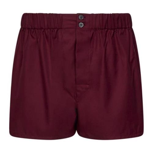 Brioni Bordeaux Klassisk Passform Bourgogne Bomull Skjorta Red, Herr