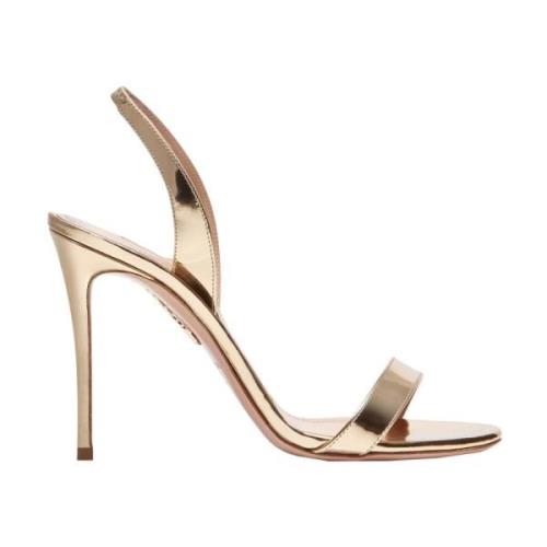 Aquazzura Nude Sandal 105mm Yellow, Dam