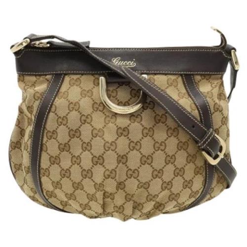 Gucci Vintage Pre-owned Canvas gucci-vskor Beige, Dam