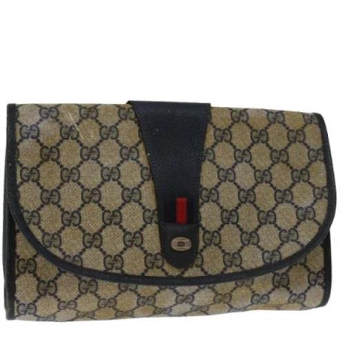 Gucci Vintage Pre-owned Laeder kuvertvskor Beige, Dam