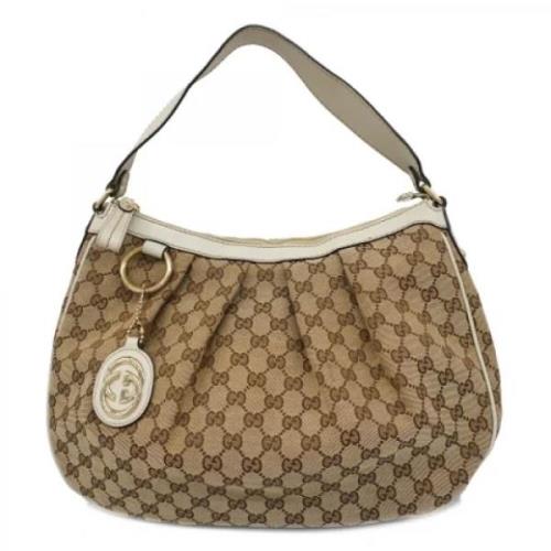 Gucci Vintage Pre-owned Canvas gucci-vskor Beige, Dam